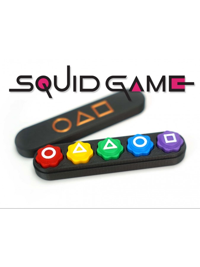 Squid Game - Gonggi Oyunu - Beş Taş - 5 Taş Oyunu - Içi Dolu Kutulu - Renkli Baskı - 3d Baskı