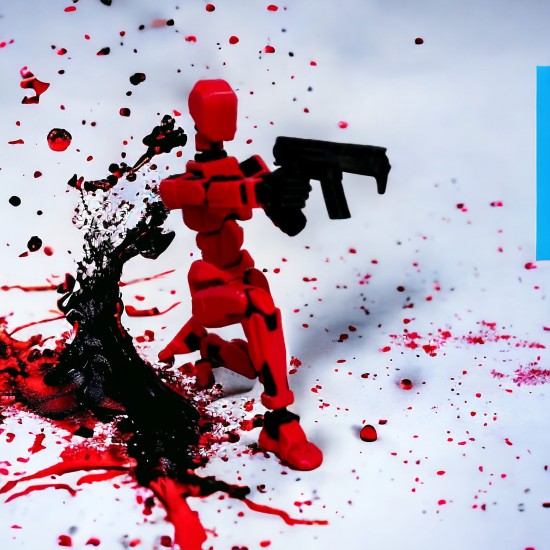 Dummy 13 Aksiyon Figürü Kırmızı Renk Hareketli Figür Oyuncak Model 14 cm