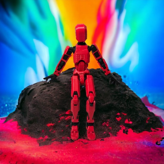 Dummy 13 Aksiyon Figürü Kırmızı Renk Hareketli Figür Oyuncak Model 14 cm