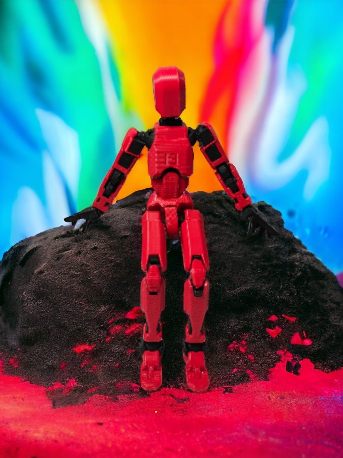 Dummy 13 Aksiyon Figürü Kırmızı Renk Hareketli Figür Oyuncak Model 14 cm