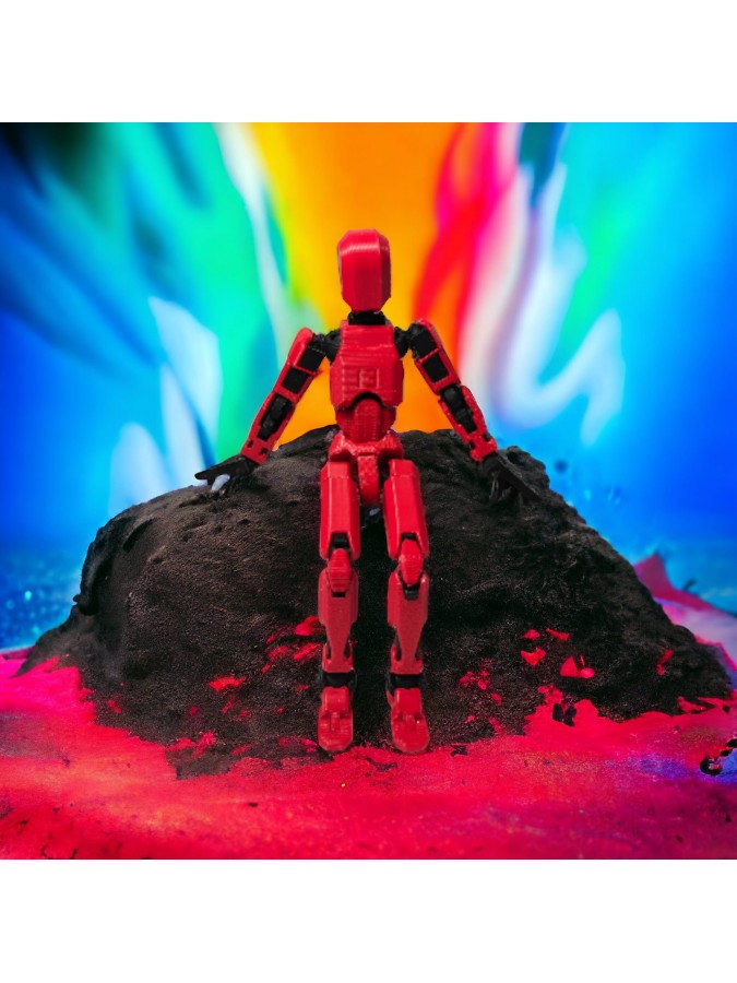 Dummy 13 Aksiyon Figürü Kırmızı Renk Hareketli Figür Oyuncak Model 14 cm