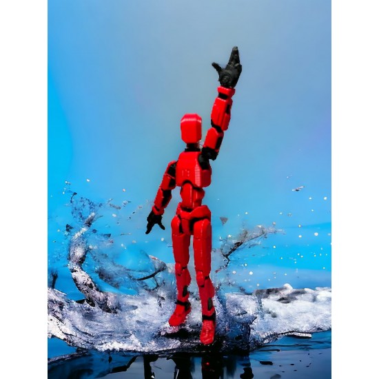 Dummy 13 Aksiyon Figürü Kırmızı Renk Hareketli Figür Oyuncak Model 14 cm