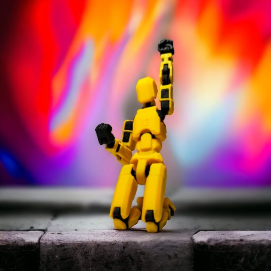 Dummy 13 Aksiyon Figürü Sarı Renk Hareketli Figür Oyuncak Model 14 cm