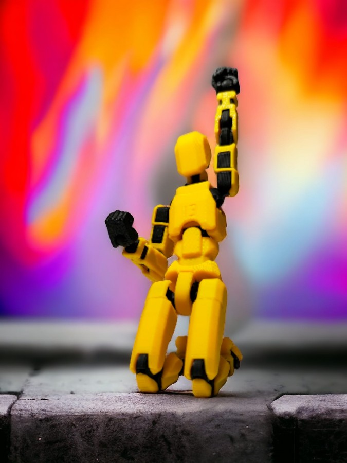 Dummy 13 Aksiyon Figürü Sarı Renk Hareketli Figür Oyuncak Model 14 cm