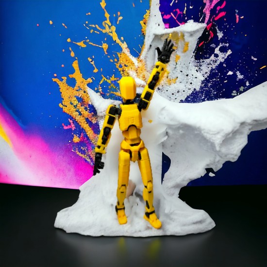 Dummy 13 Aksiyon Figürü Sarı Renk Hareketli Figür Oyuncak Model 14 cm